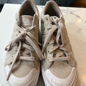 adidas Women's Neutral Tan Canvas Low-Top Sneakers